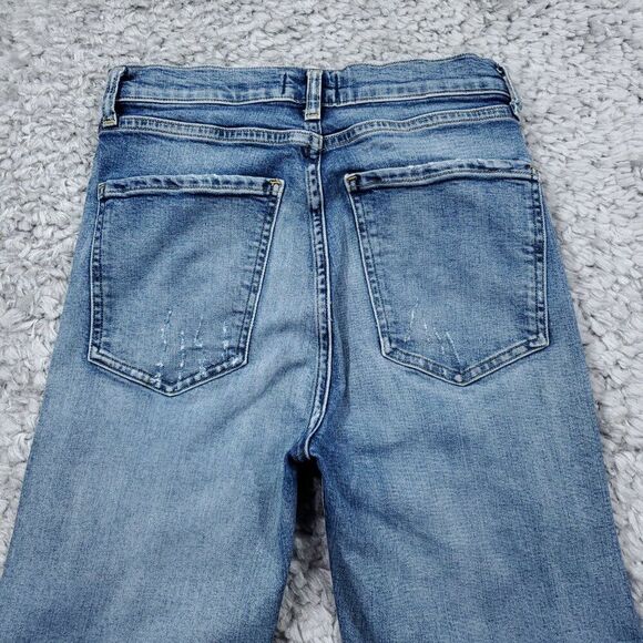 Agolde Ruby Super High Rise Premium Slim Straight Jeans Outsider Size 26 Blue - Picture 4 of 16